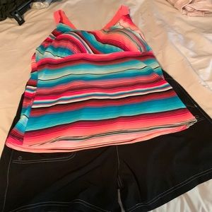 Tankini top with shorts